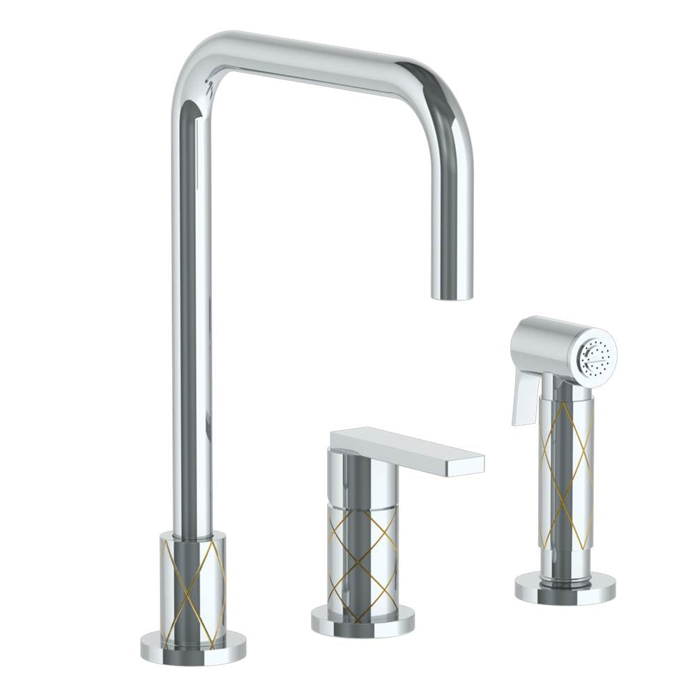 Watermark 71-7.1.3A-LLD4V Deck Mounted 3 Hole Square Top Kitchen Set - Includes Side Spray - Parent