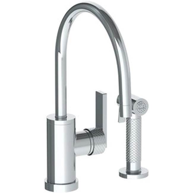 Watermark 71-7.4G-LLO6 Deck Mounted 2 Hole Gooseneck Kitchen Set - Includes Side Spray - Parent