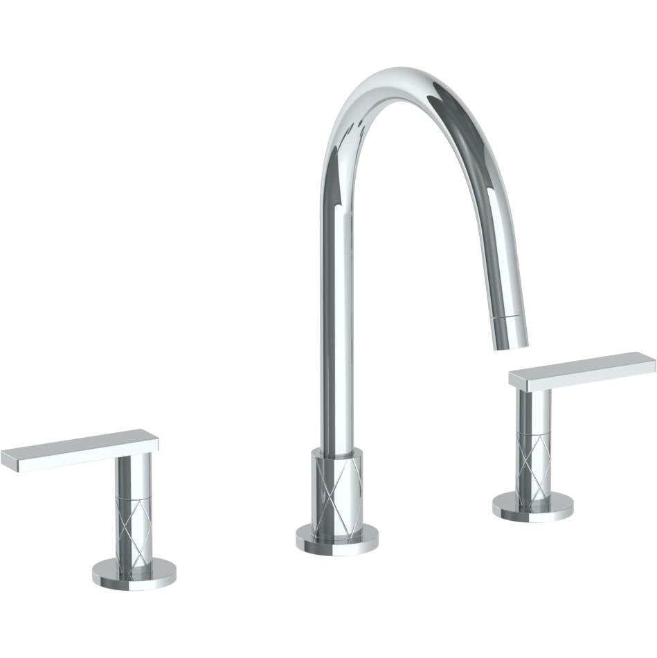 Watermark 71-7G-LLD4 Lily Deck Mounted 3 Hole Gooseneck Kitchen Faucet