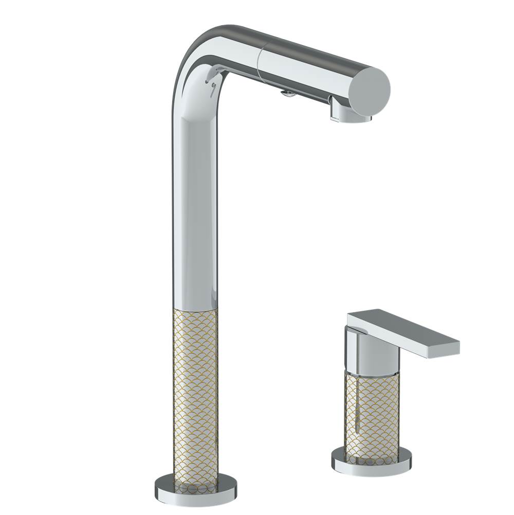 Watermark 71-9.1.3P1-LLO6V Deck Mounted 2 Hole Square Top Prep Faucet With Pull Out Spray - Parent