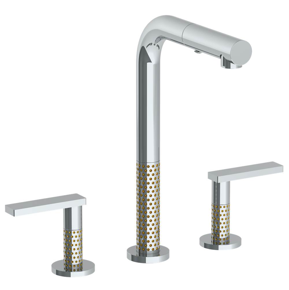 Watermark 71-9P3-LLP5 Deck Mounted 3 Hole Square Top Prep Faucet With Pull Out Spray - Parent