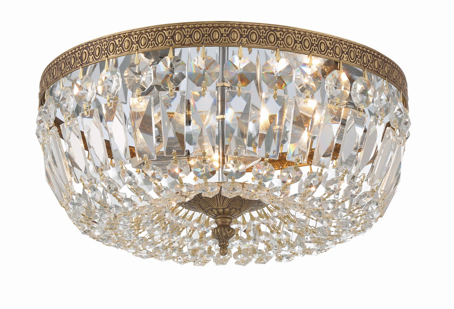 Crystorama 714-CL-SAQ 3 Light Spectra Crystal Ceiling Mount