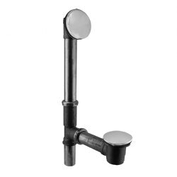 Westbrass 79317H Illusionary No-Hole Overflow with Oversized ADA Tip Toe Bath Waste -14 in. Make-Up, 17 Ga. - Parent