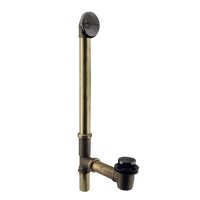 Westbrass 7931817 Brass Tip-Toe Bath Waste - 22 in. Make-Up, 17 Ga. Tubing with 2-Hole Overflow - Parent