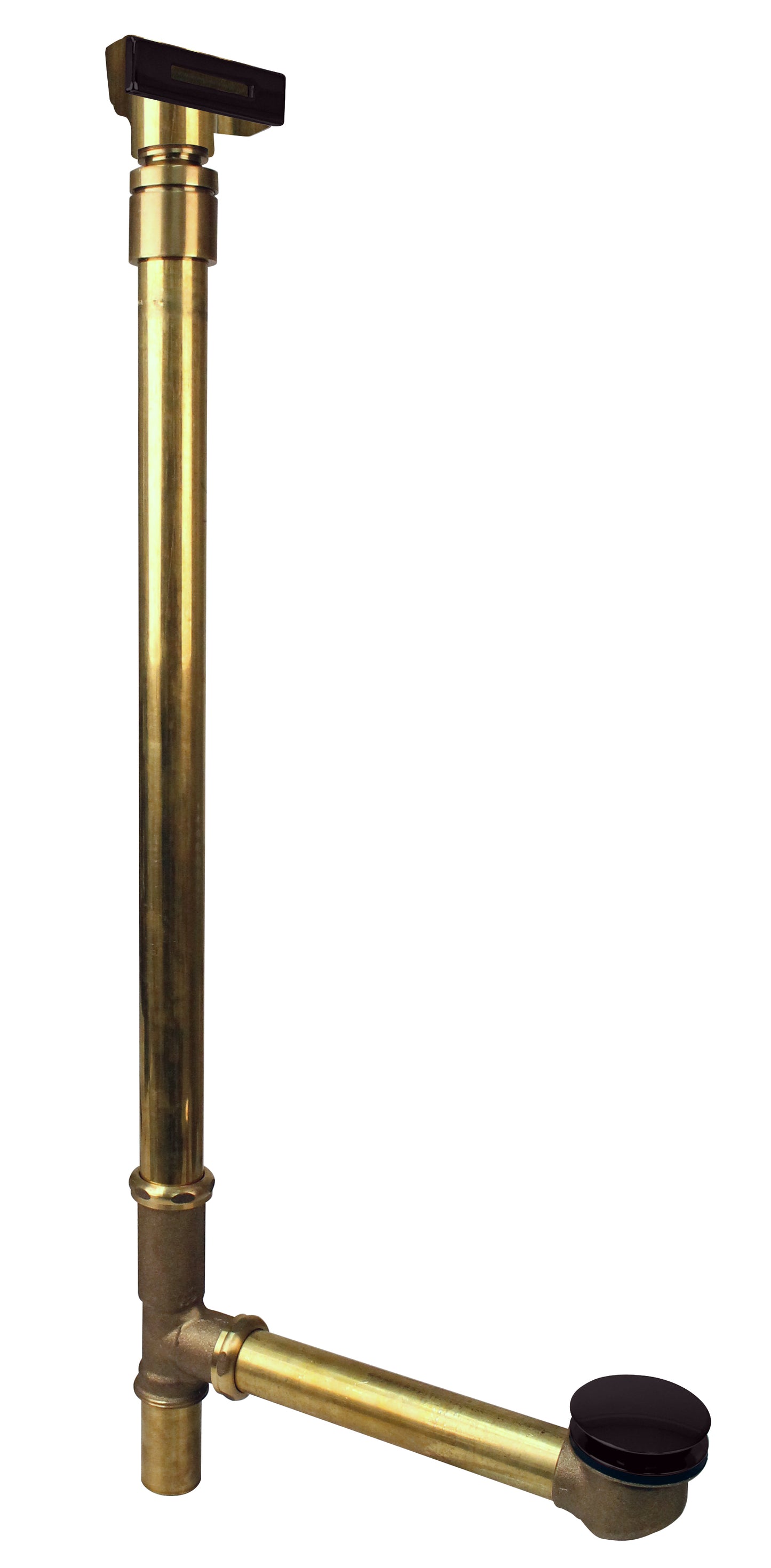 Westbrass 7931817BJLD 22 in. Ball Joint Linear Overflow with ADA Approved Tip-Toe Drain