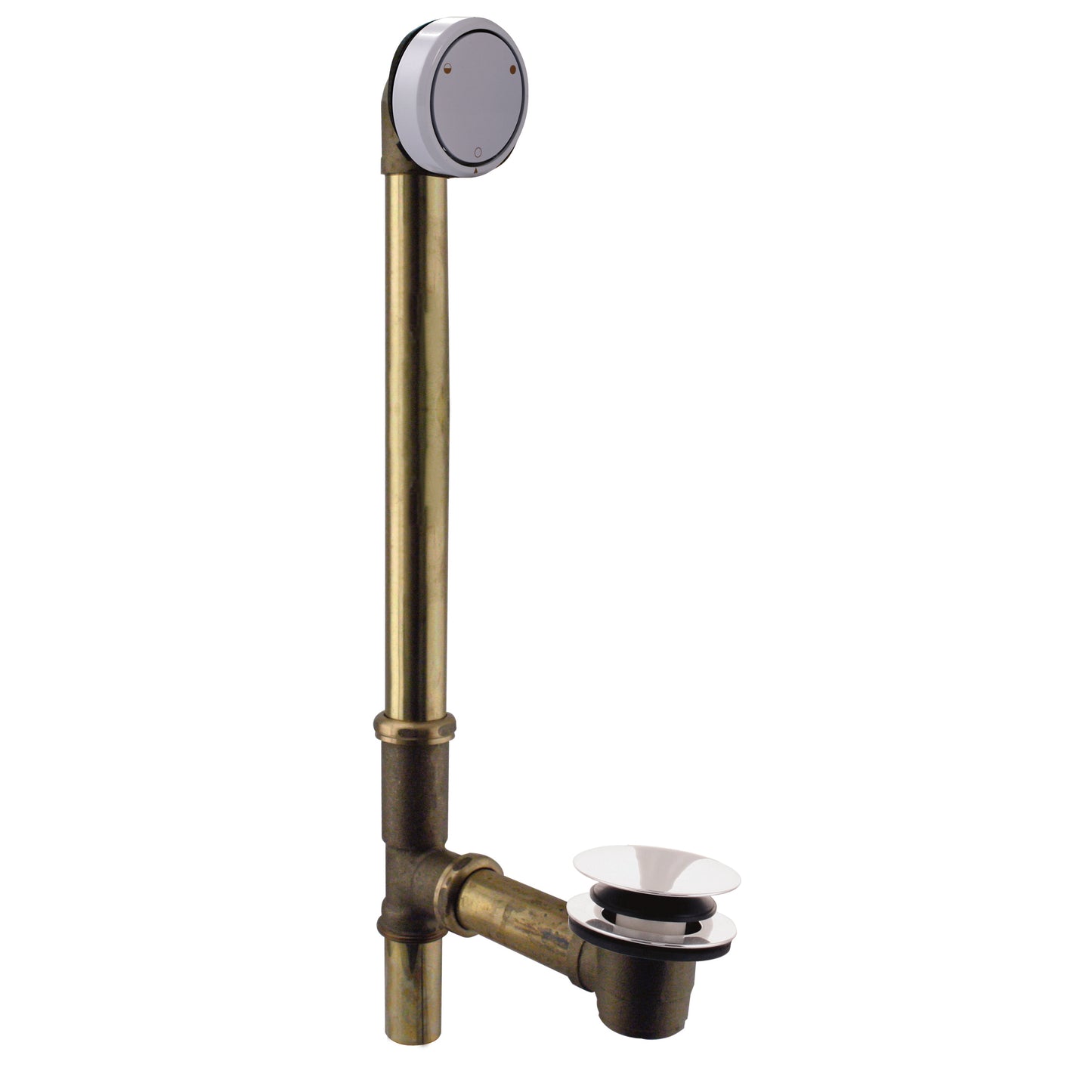 Westbrass 7931817CHM Patented Deep Soak Closing overflow with ADA Approved Tip-Toe Drain