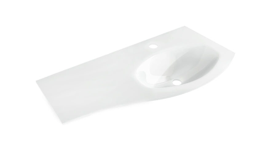 Baden Haus BHOV41GR1.100 Olimpia/Vague Glass Basin 41" 1Ø Right Basin