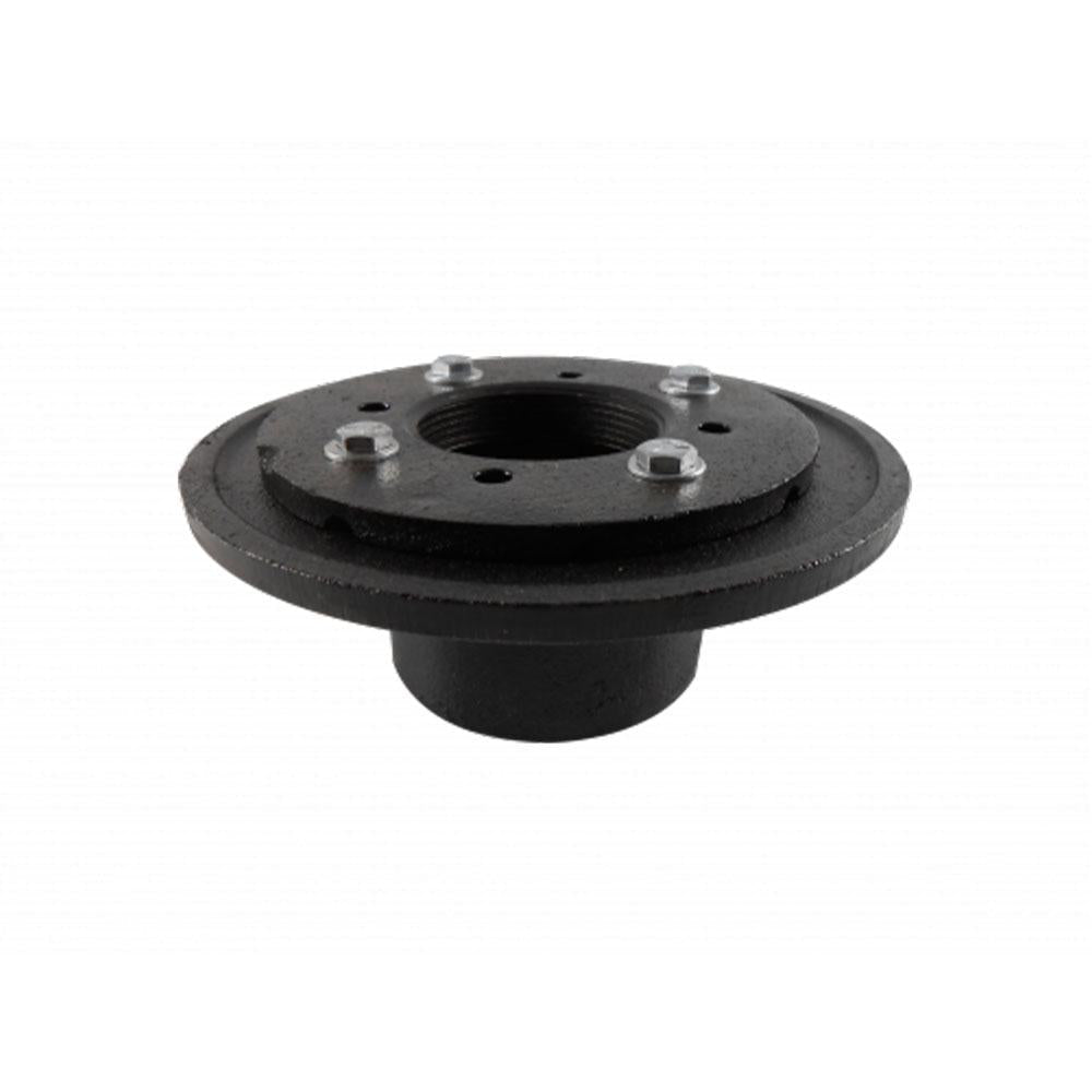 QM Drains 83.FLG.2.CI Cast Iron Flange Drain 2" Throat, 2" No Hub Outlet