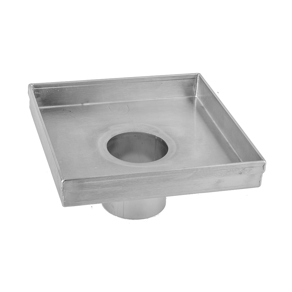 Jaclo 84266-BSS 6" X 6" Square Channel Drain Body - Brushed Stainless