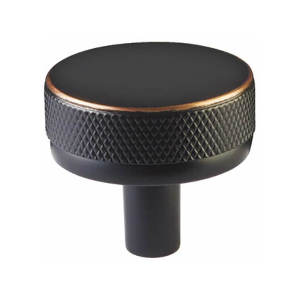 Emtek 86655.CCKUS10B SELECT Cabinet Knob 1-1/4" , Conical Stem , Knurled Knob - Parent