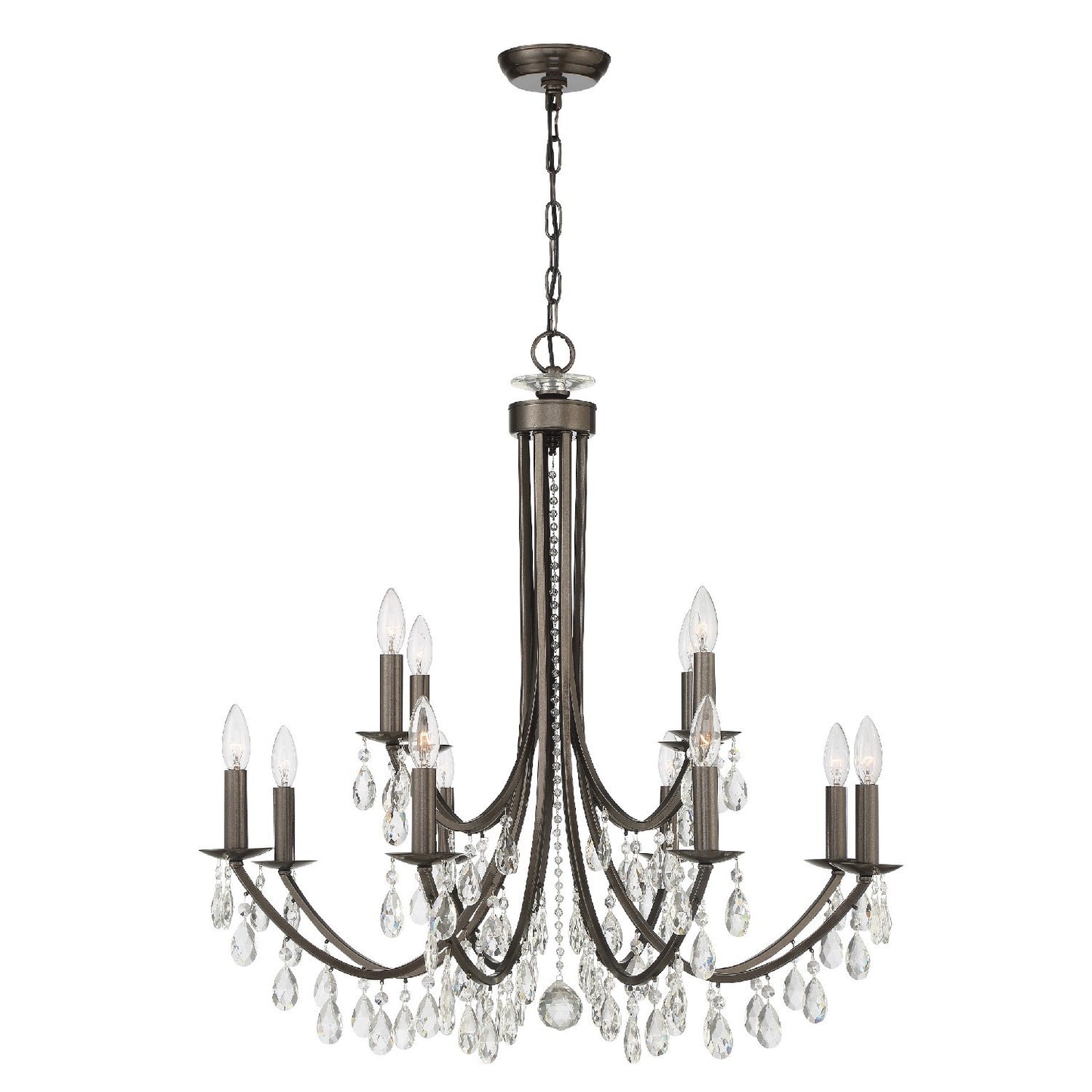 Crystorama 8829-CL-MWP Bridgehampton 12 Light Chandelier