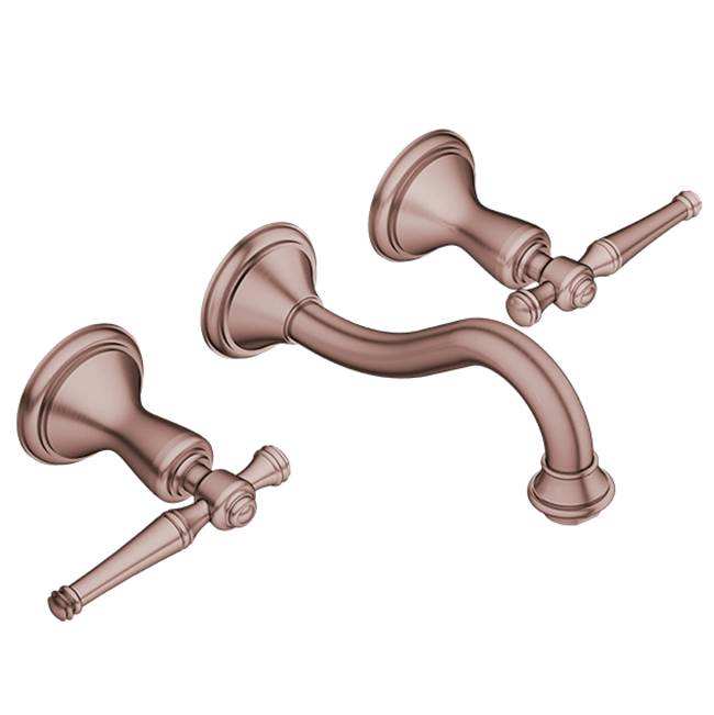 Santec 9529KL-TM Klassica Wall Mount Lavatory Widespread - Trim Only With Kl Handles (Spout Cxc 7-1/2) Valves Not Included - Useswm-0020 Valve