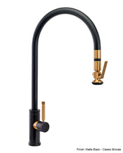 Load image into Gallery viewer, Waterstone 9700-2 Industrial Extended Reach PLP Pulldown Faucet w/Lever Sprayer 2pc Suite