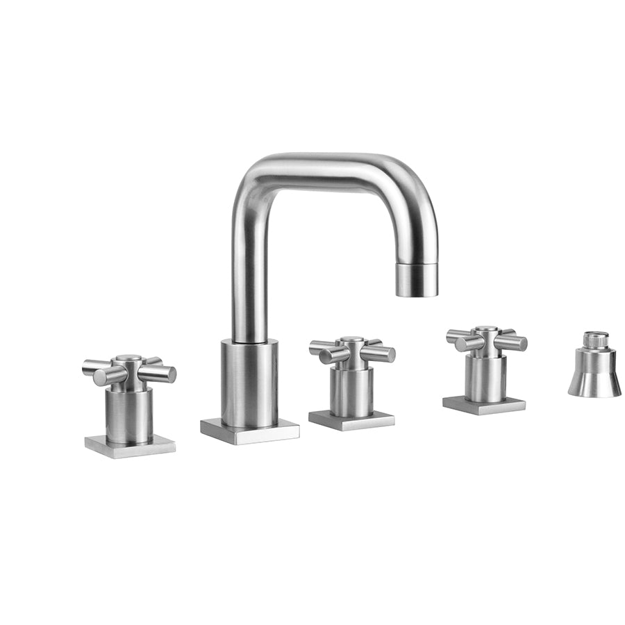 Jaclo 9983-SQC-S-TRIM Contempo Downtown Roman Tub Set With Contempo Cross Handles - Parent