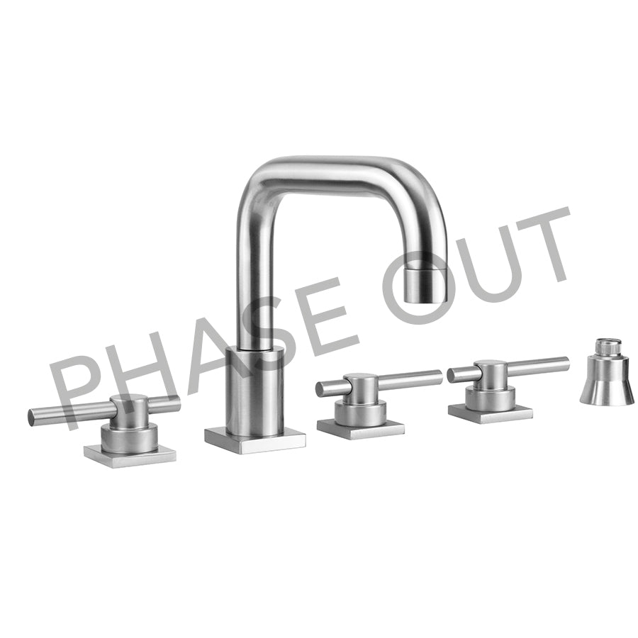 Jaclo 9983-TSQ638-S-TRIM Contempo Downtown Roman Tub Set With Peg Lever Handles - Parent