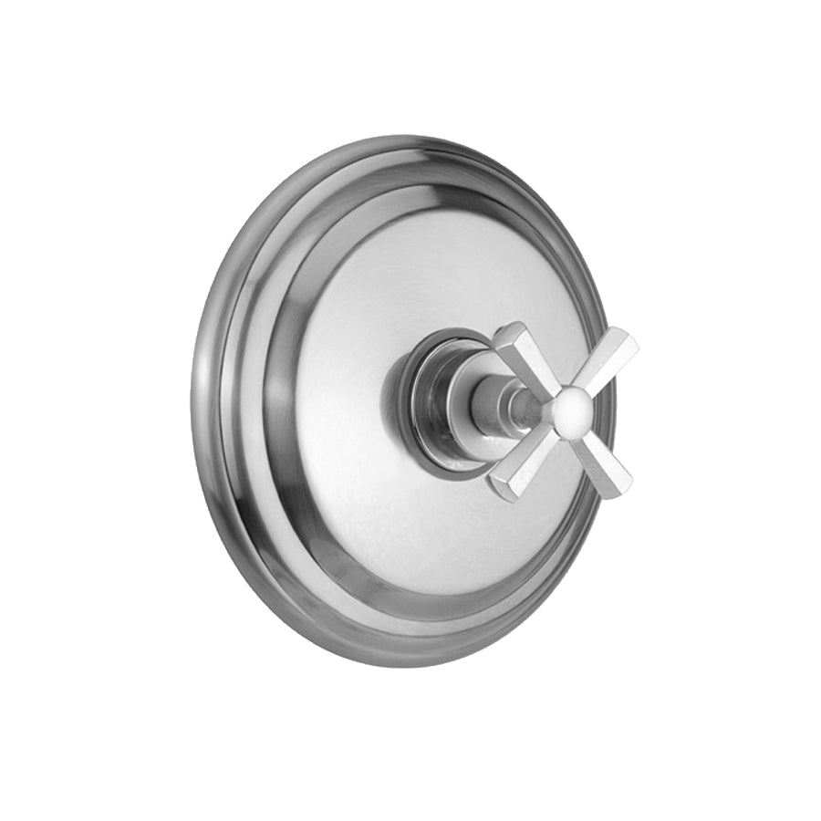 Jaclo A552-TRIM Round Step Plate With Hex Cross Handle Trim For Pressure Balance Cycling Valve - Parent