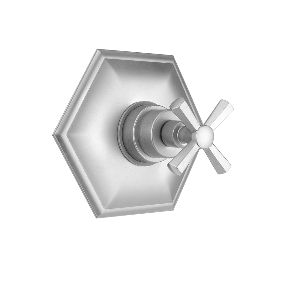 Jaclo A652-TRIM Hex Plate With Hex Cross Handle Trim For Pressure Balance Cycling Valve - Parent