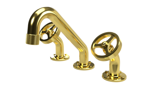 Waterstone AG210-1 Argonaut Lavatory Widespread Faucet With Overflow