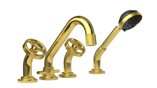 Waterstone AG240-1 Argonaut Deck Mount Tub Filler With Hand Shower