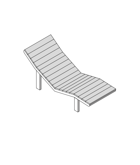 Effe AR20150001 Forma relax louger in treated beech-wood