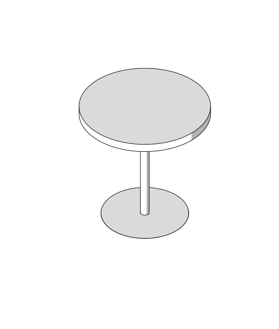 Effe AR20900025 Small table painted aluminium frame table-top in white gresporcelain