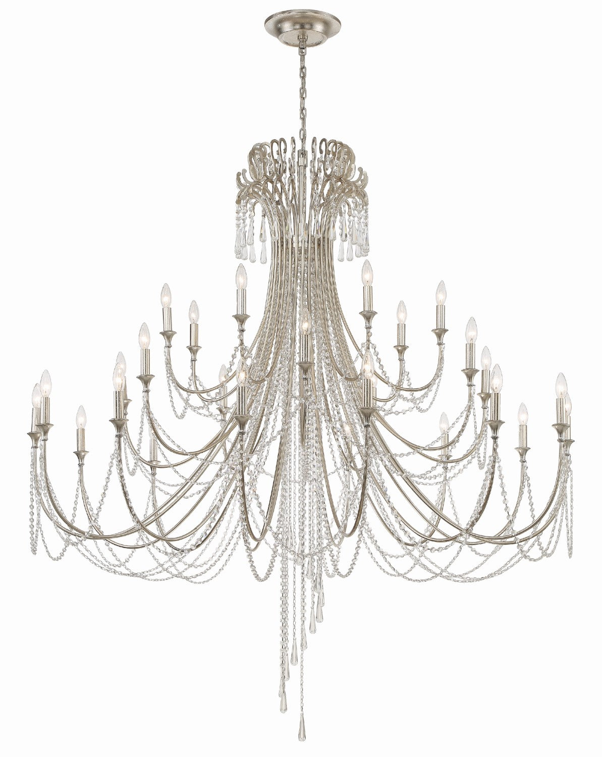 Crystorama ARC-1929-CL-MWP Arcadia 28 Light Chandelier