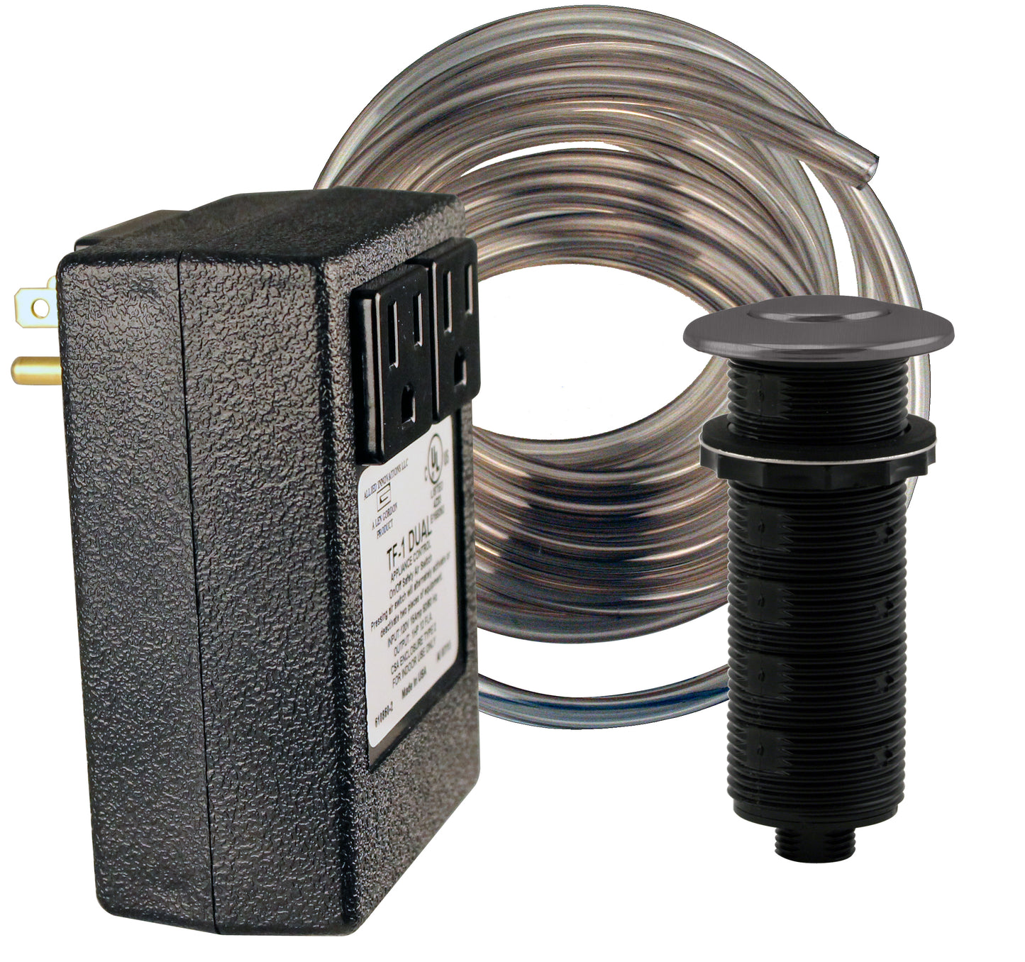 Westbrass ASB-2B3 Disposal Air Switch and Dual Outlet Control Box