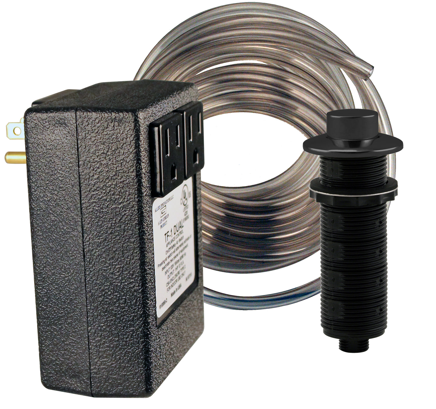 Westbrass ASB-2RB3 Raised Button Disposal Air Switch Dual Outlet Control Box