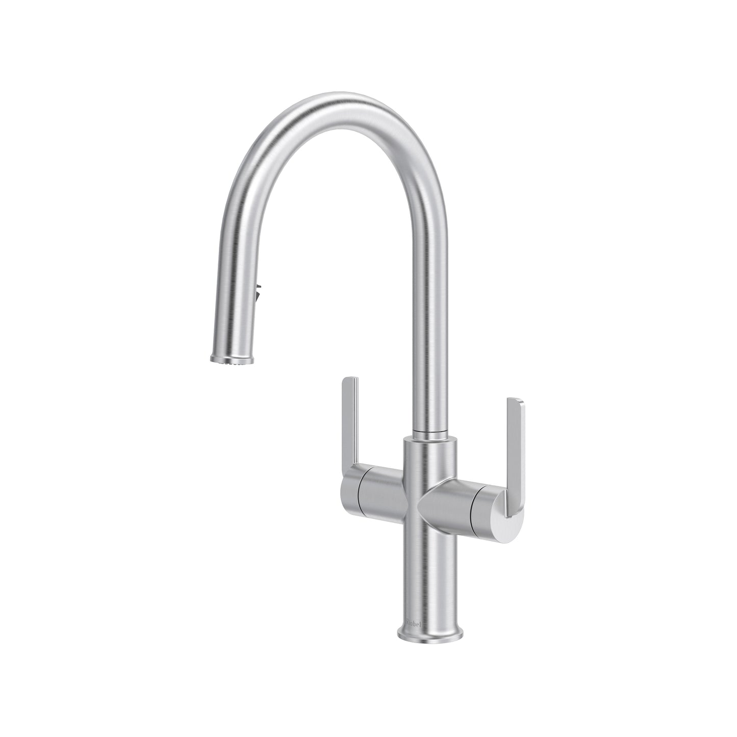 Riobel AU801 Authentica Two Handle Pull-Down Kitchen Faucet With C-Spout