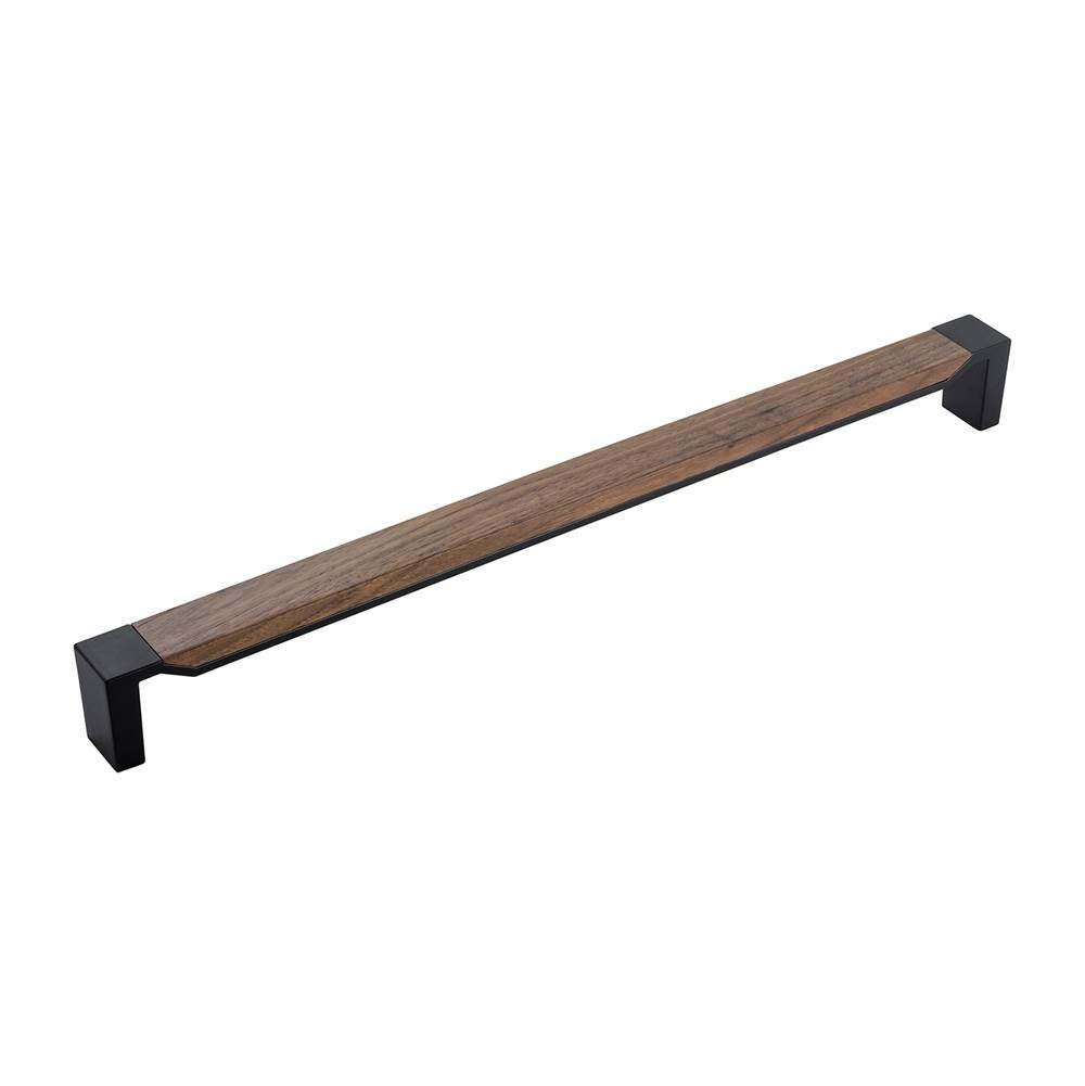 Belwith keeler B079355 Fuse collection appliance pull 18 inch center to center with wood finish