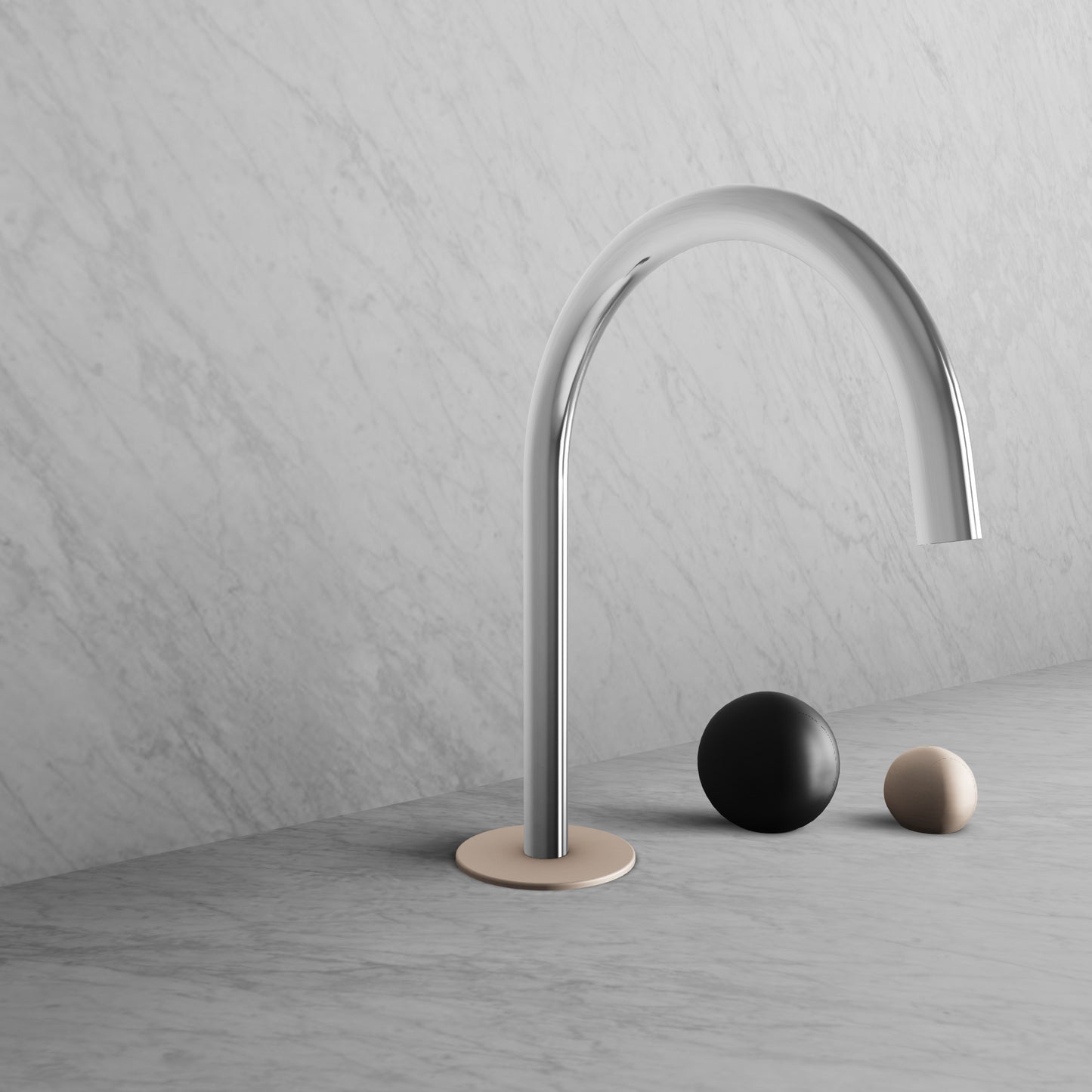 BARiL B35-8100-00L-CH-050 Wall-Mounted Lavatory Faucet Spout With Deck Mounted Handles - Parent