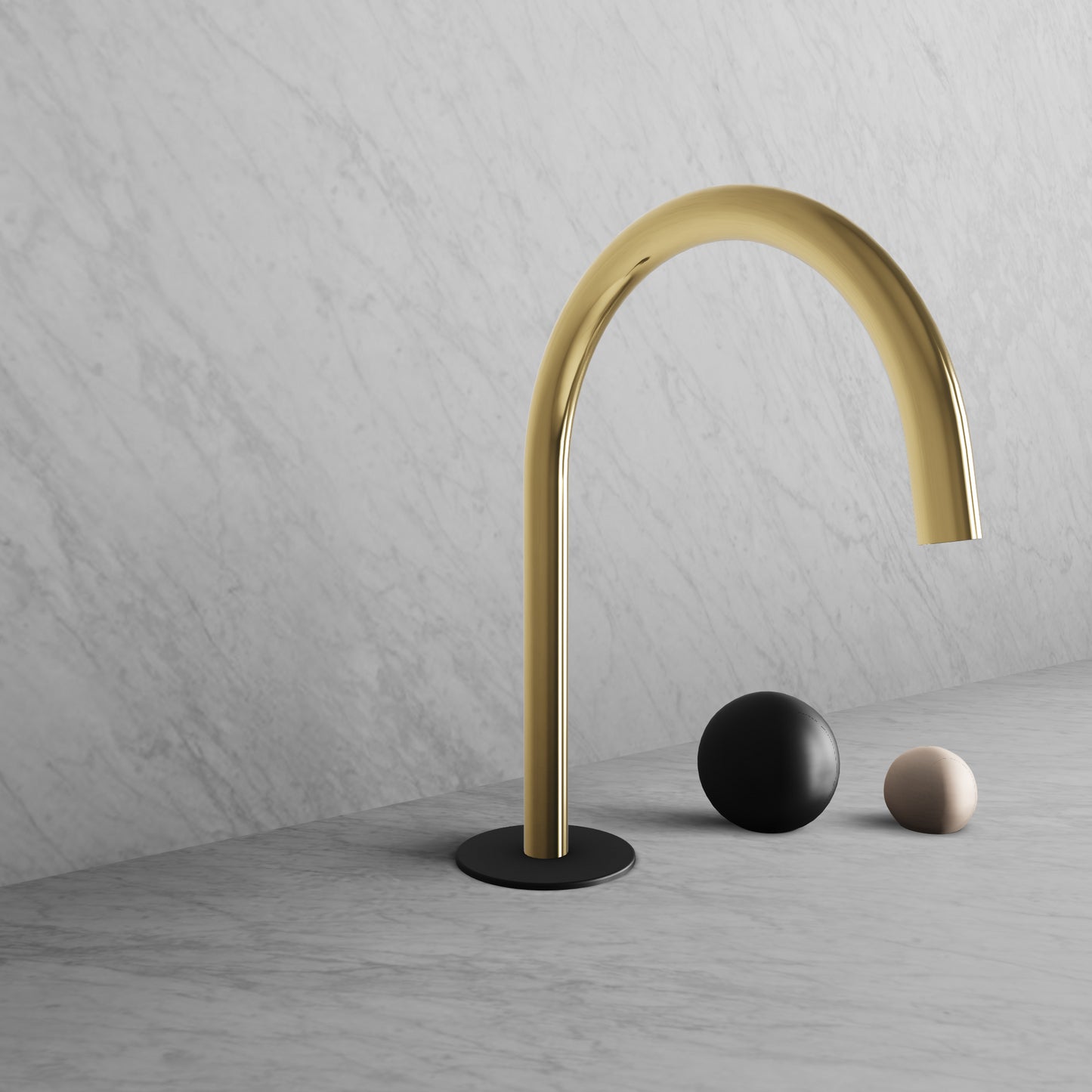 BARiL B35-8100-00L-JK-100 Wall-Mounted Lavatory Faucet Spout With Deck Mounted Handles - Parent