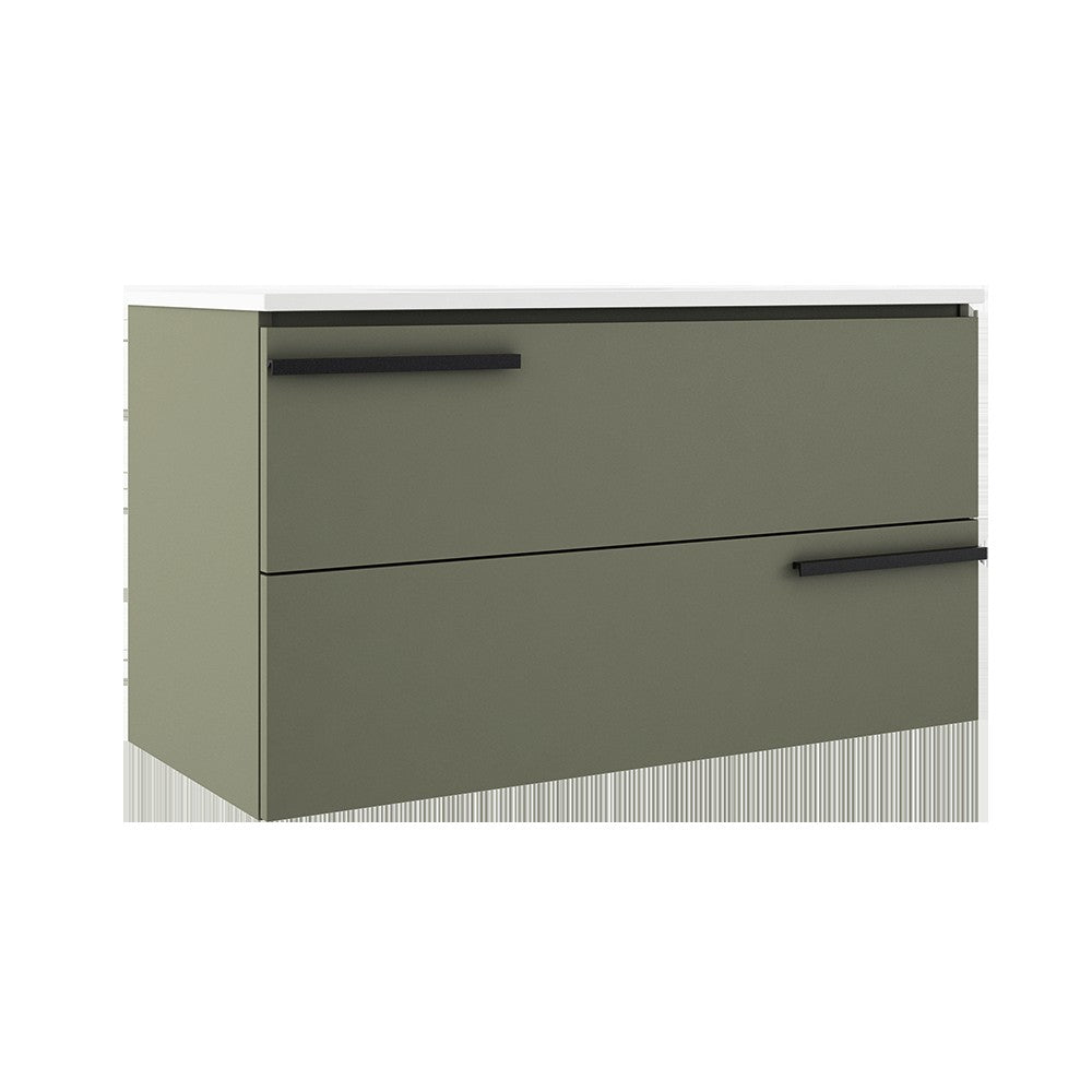 ICO Bath BA1003.SG Accent 36" Two Drawer Wall-Mounted Vanity - Sage Green