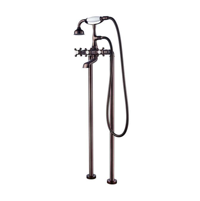 Barclay 4607-MC Free Standing Tub Faucet With Hand Shower 6 Straight Body
