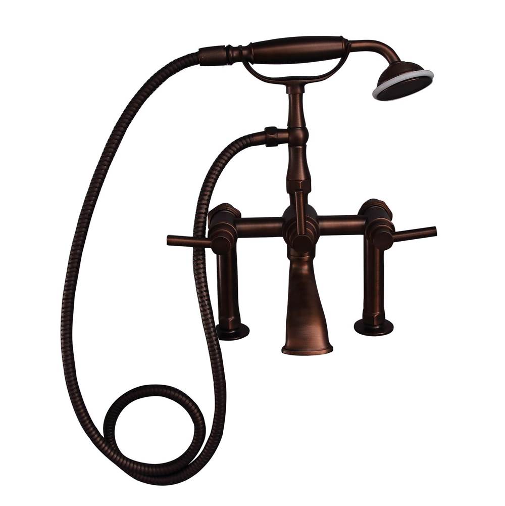 Barclay 7601-ML Deck Mount Tub Faucet With Lever Handles Hand Shower