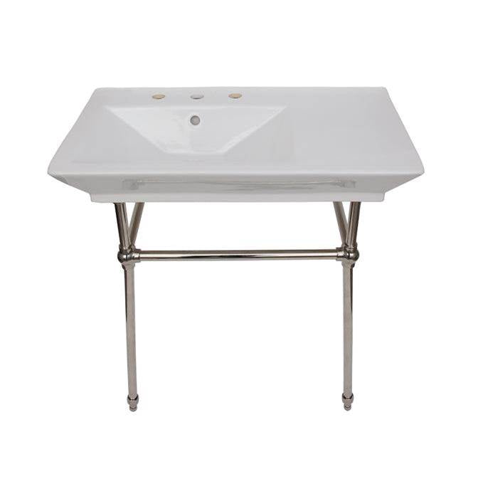 Barclay 962WH Opulence Console 31 - 1/2 Rectangle Bowl 8 Widespread