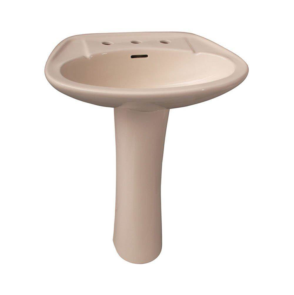 Barclay B/3-238WH Morning 650 Pedestal Lavatory Basin Only 8 Widespread Overflow - White