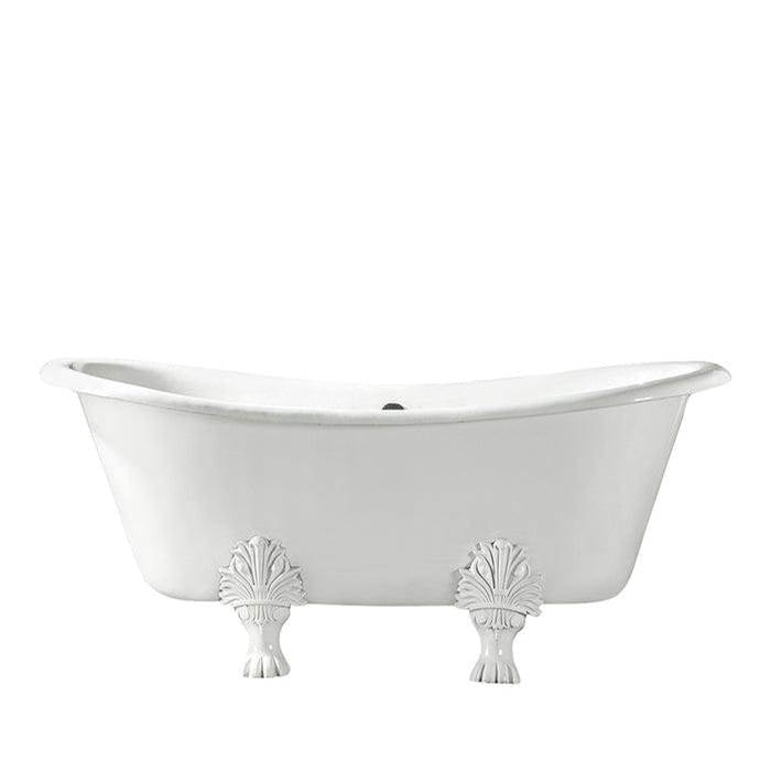 Barclay CTDS7H66 Markus 66 Cast Iron Double Slipper Tub 7 Deck Holes