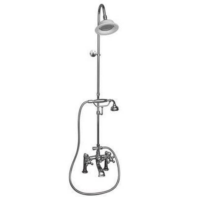 Barclay 4064-MC Elephant Spout Riser Shower HeadHand Shower Metal Cross Handles