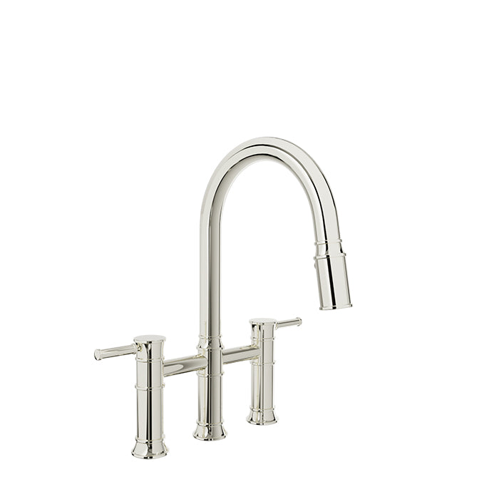 BARiL CUI-3020-02L Bridge Kitchen Faucet With 2-Function Pull-Down Spray