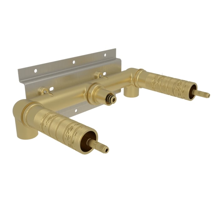 Baril ROU-8041-00-B 2 handles wall-mounted lavatory rough - 1/2" male npt or welded copper connections
