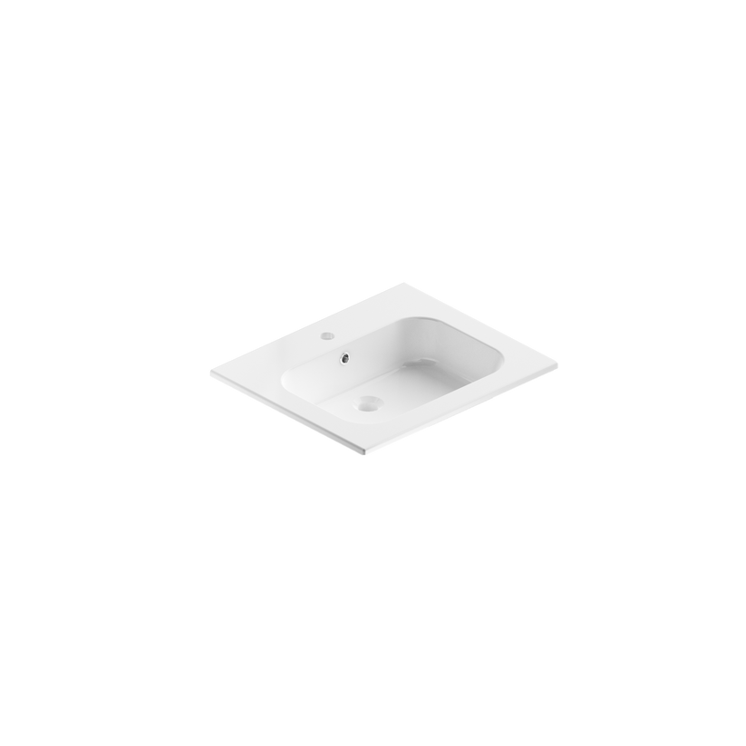 Berloni Bagno BBQA24001.100 Pura Quadra Countertop 24" 1 Taphole