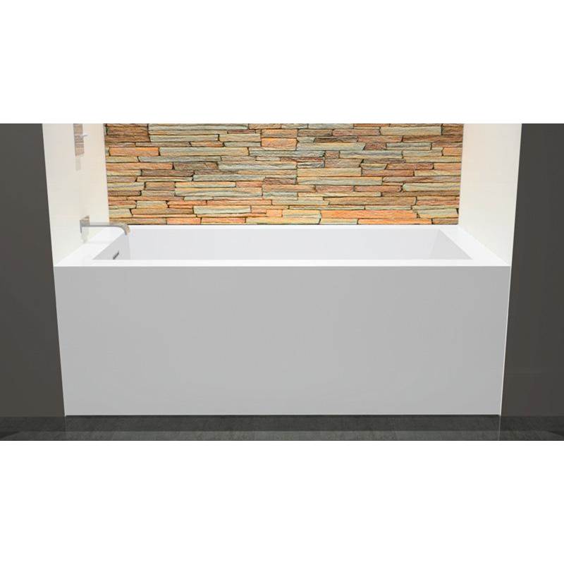 Wet Style BC1106-R-PCNT Cube Bath 60 X 32 X 21 - 3 Walls - R Hand Drain - Built In Nt O/F Pc Drain - Parent