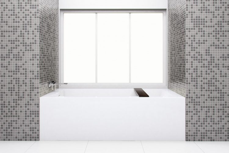 Wet Style BC1402-R-WHNT-COP Cube Bath 60 X 30 X 18 - 1 Wall - R Hand Drain - Built In Nt O/F Wh Drain - Parent