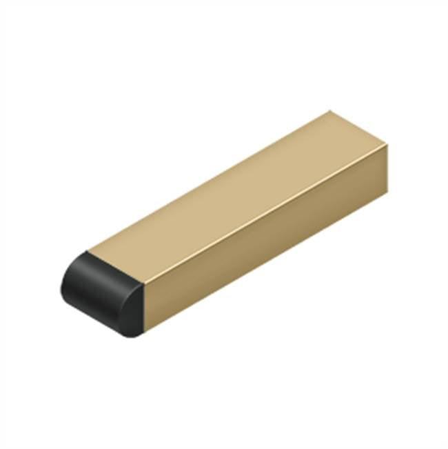 Deltana BDSR40 4 Contemporary Half-Cylinder Tip Baseboard Bumper, Solid Brass