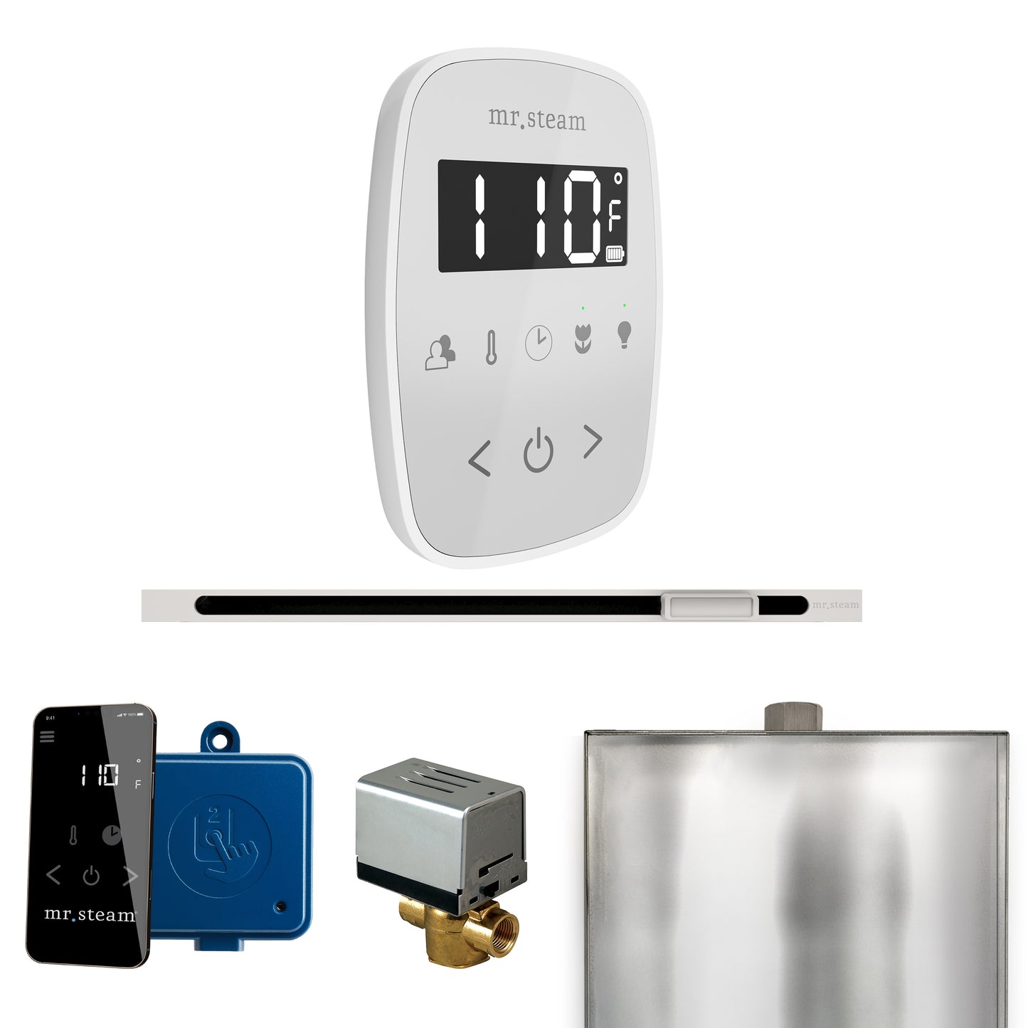 Mr. Steam BFL ButlerFlex Steam Shower Control Package with TempoFlex Control and Linear Steamhead