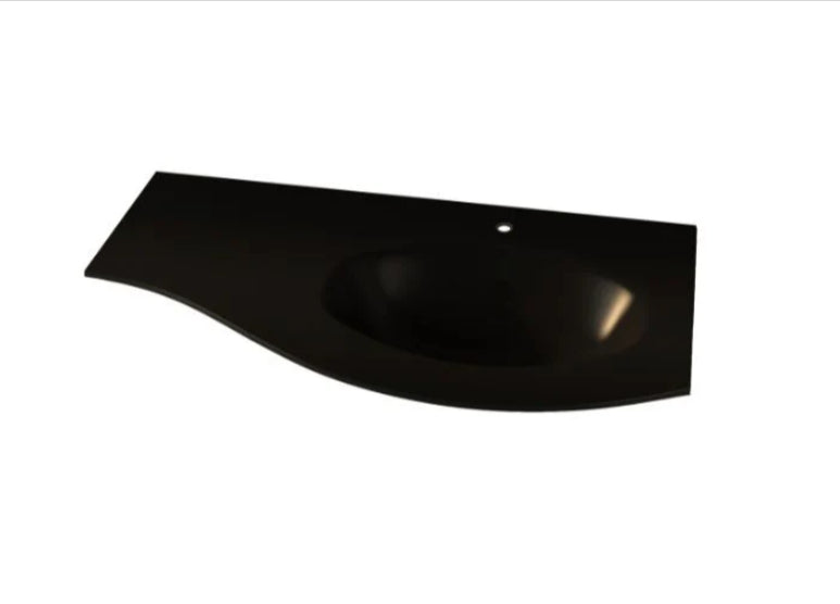 Baden Haus BHOV41RG1.190 Olimpia/Vague Glass Basin 41" 1Ø Right Basin