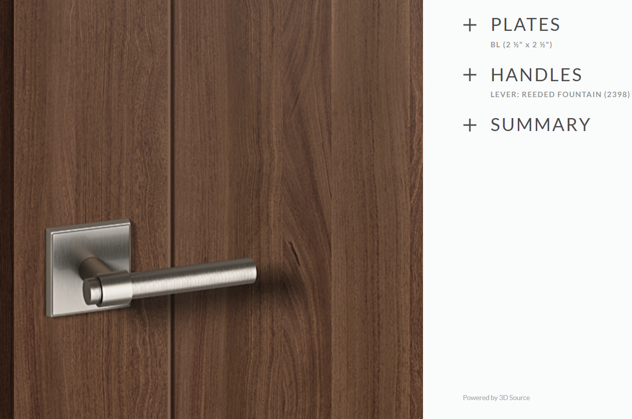 Ashley Norton BL.2398.20.R.4-238 Reeded Fountain Privacy - Satin Nickel