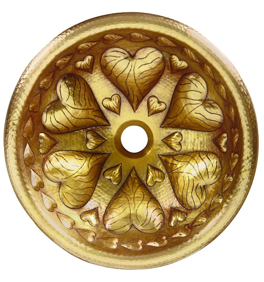 Thompson Traders BRD-1555ASG Limited Editions Bath Milargo II Round Hand Hammered Bath Lifetime Antique Satin Gold