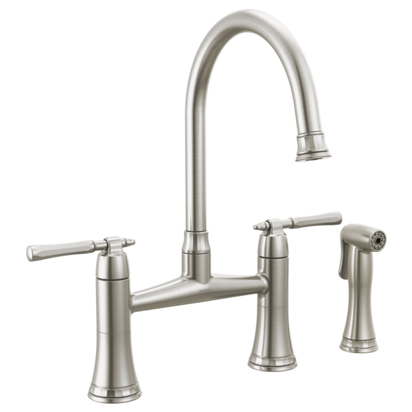 Brizo 62558LF The Tulham Kitchen Collection By Bridge Kitchen Faucet With Side Spray